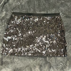 EXPRESS Black Sequin Pencil Mini Skirt Women's Size XS Party Going Out